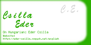 csilla eder business card